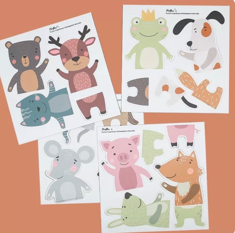 Puzzle Magnétique animaux - compagnie des près