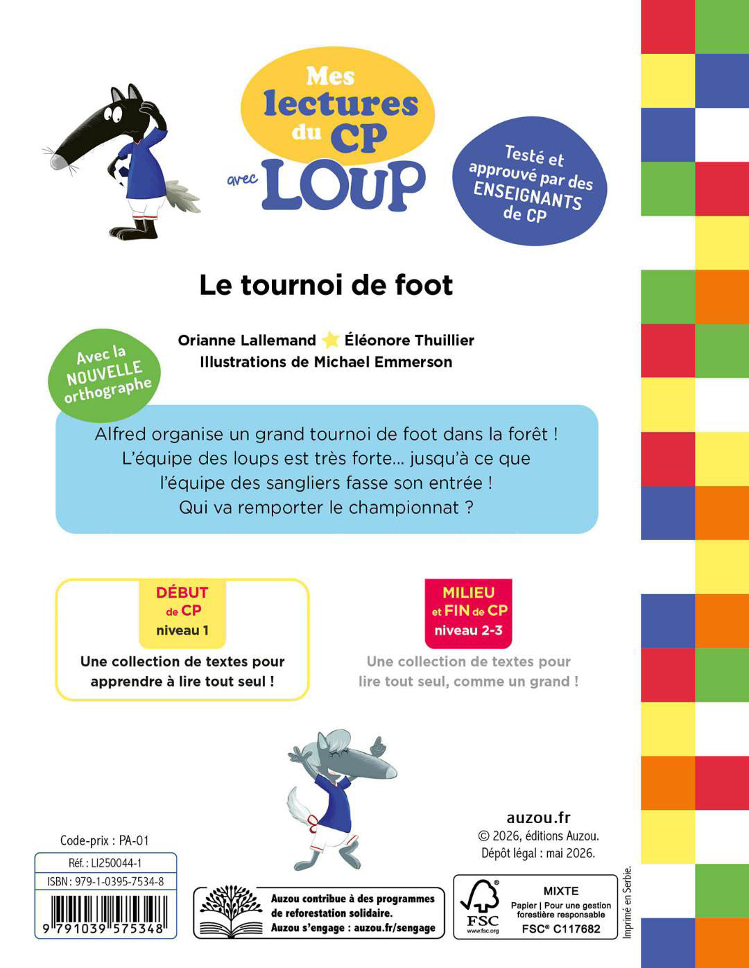 MES LECTURES DU CP AVEC LOUP - LE TOURNOI DE FOOT