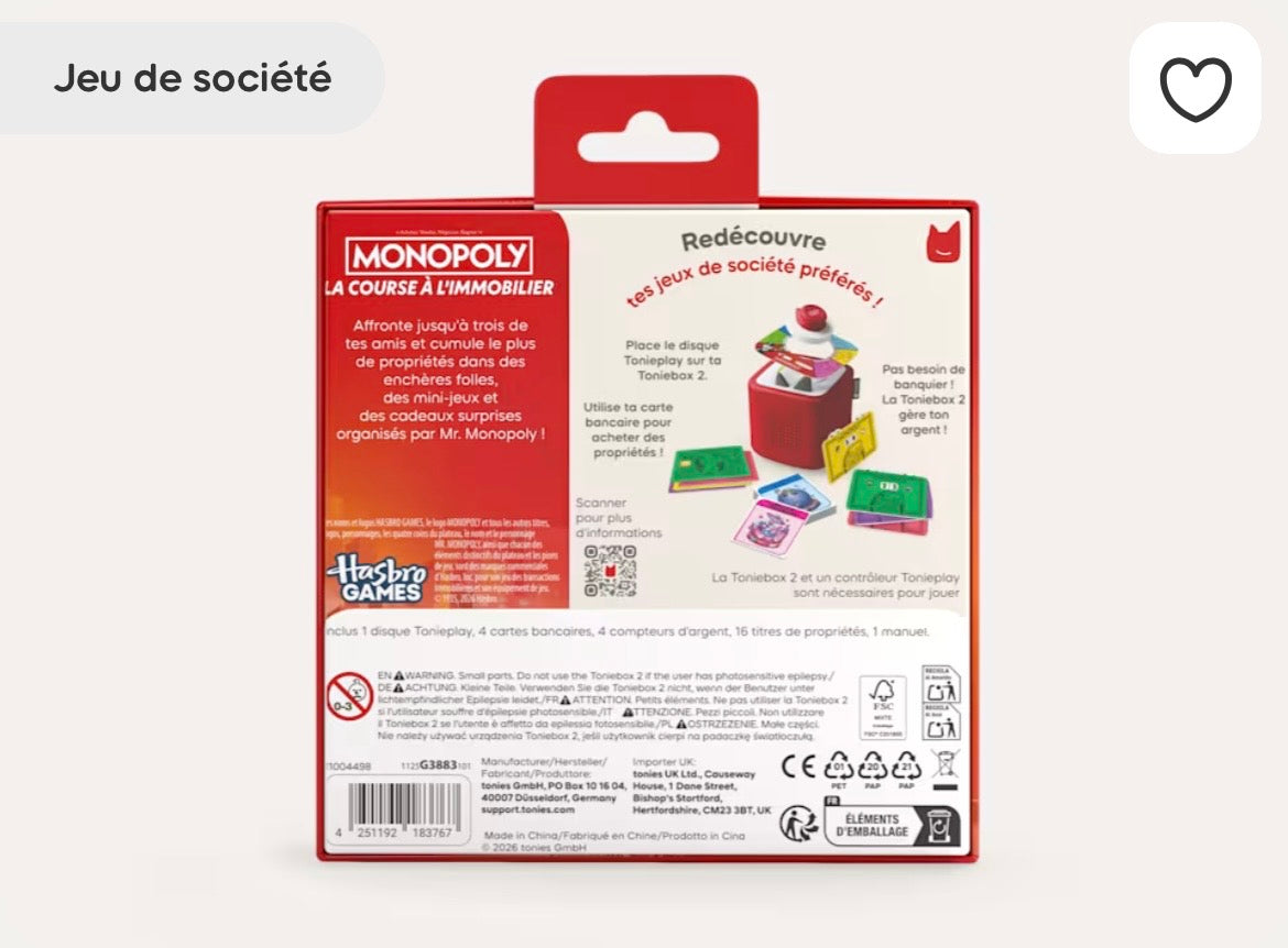 Monopoly : La Course À L'Immobilier Tonieplay