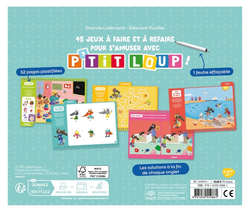 P'TIT LOUP - MES PREMIERS JEUX EFFAÇABLES