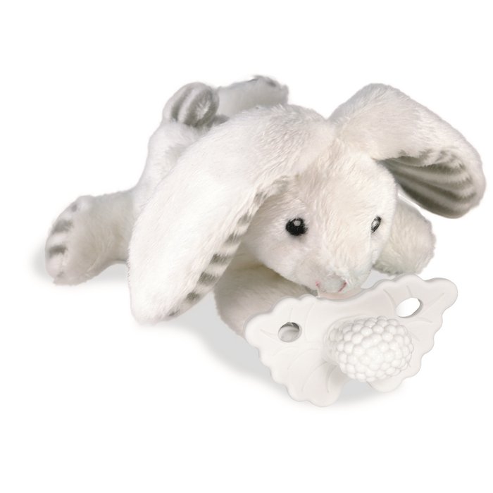 Sucette câlin Lapin + tétine RaZberry blanc