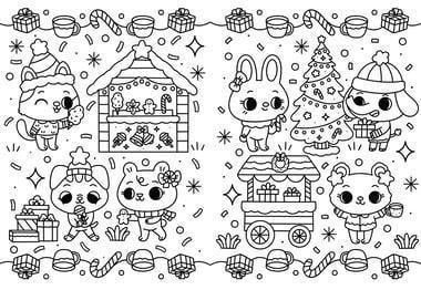 Coloriages effaçables - C'est Noël