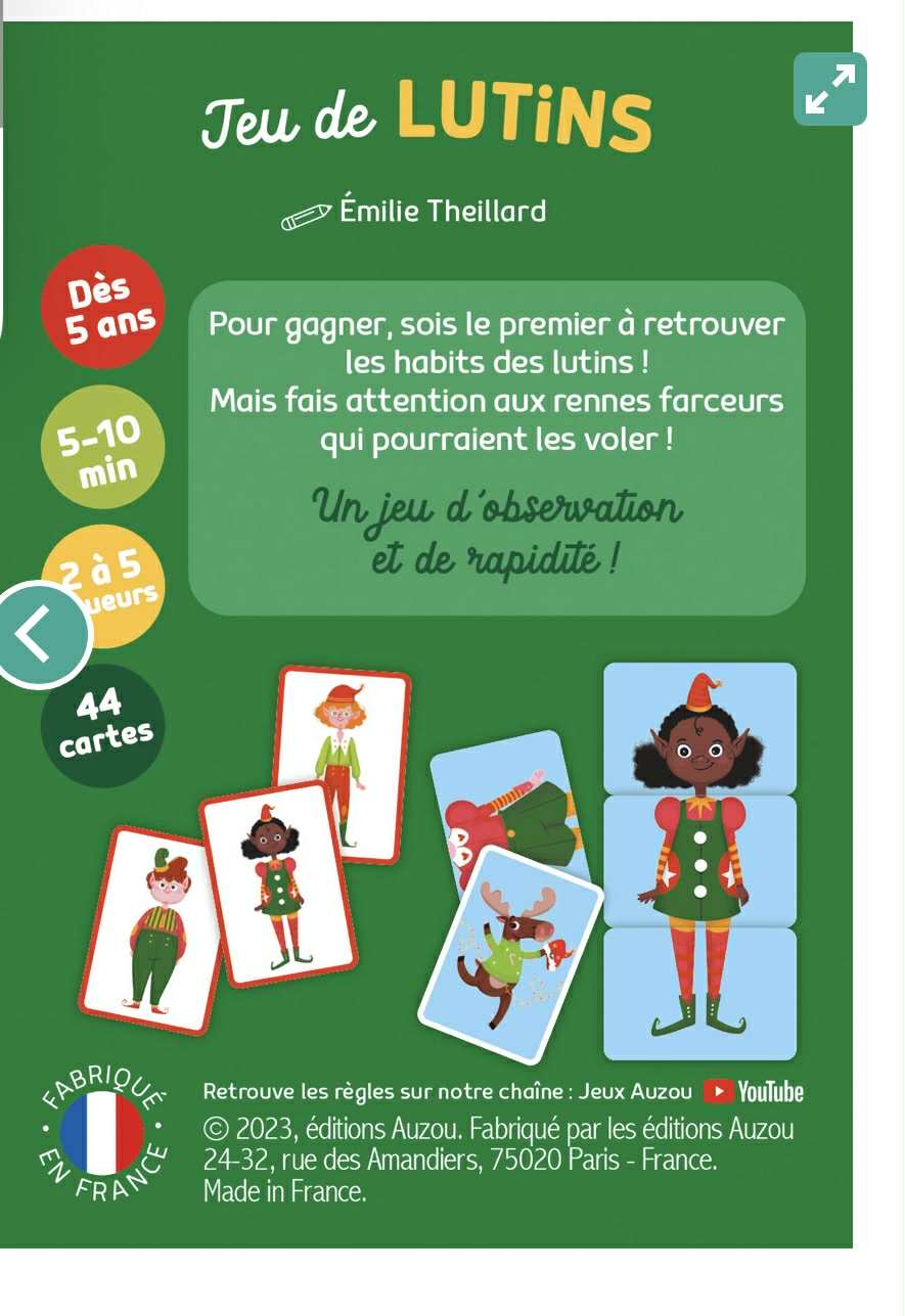 Jeu de carte - jeu de lutins