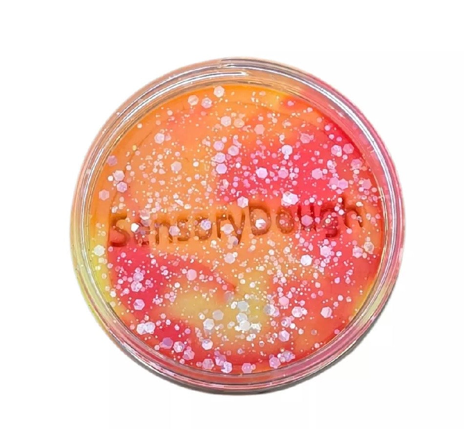 Pâte à modeler avec paillettes Jaune/rouge/orange