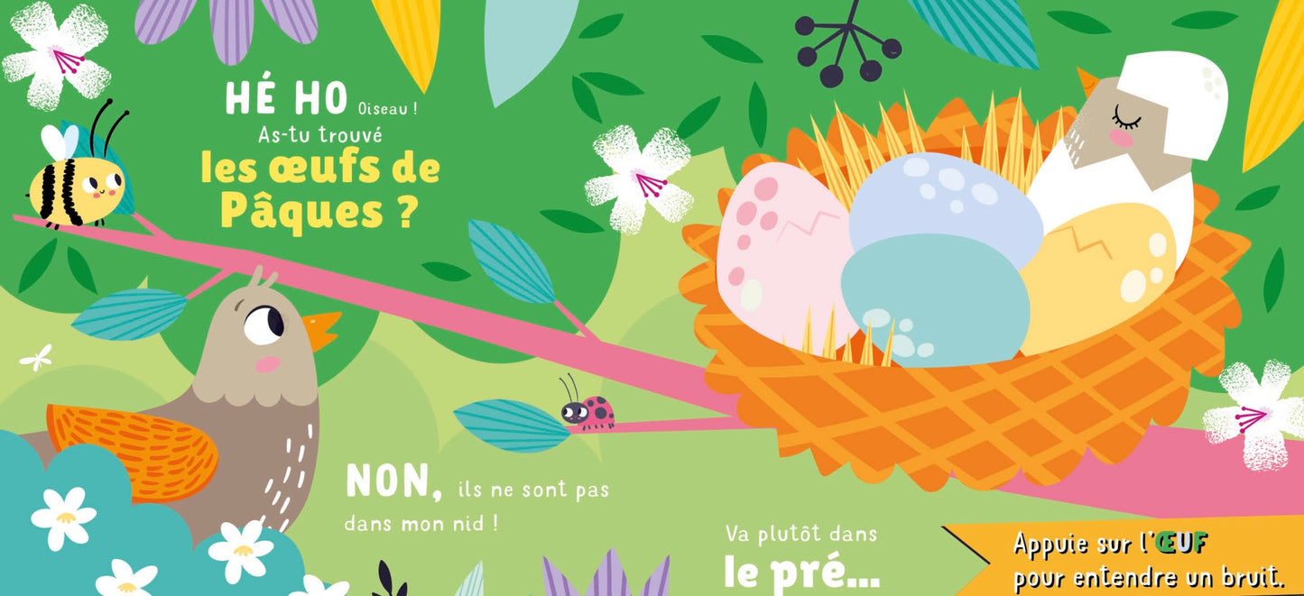 Livre sonore à toucher – As-tu trouvé un œuf de Pâques ?