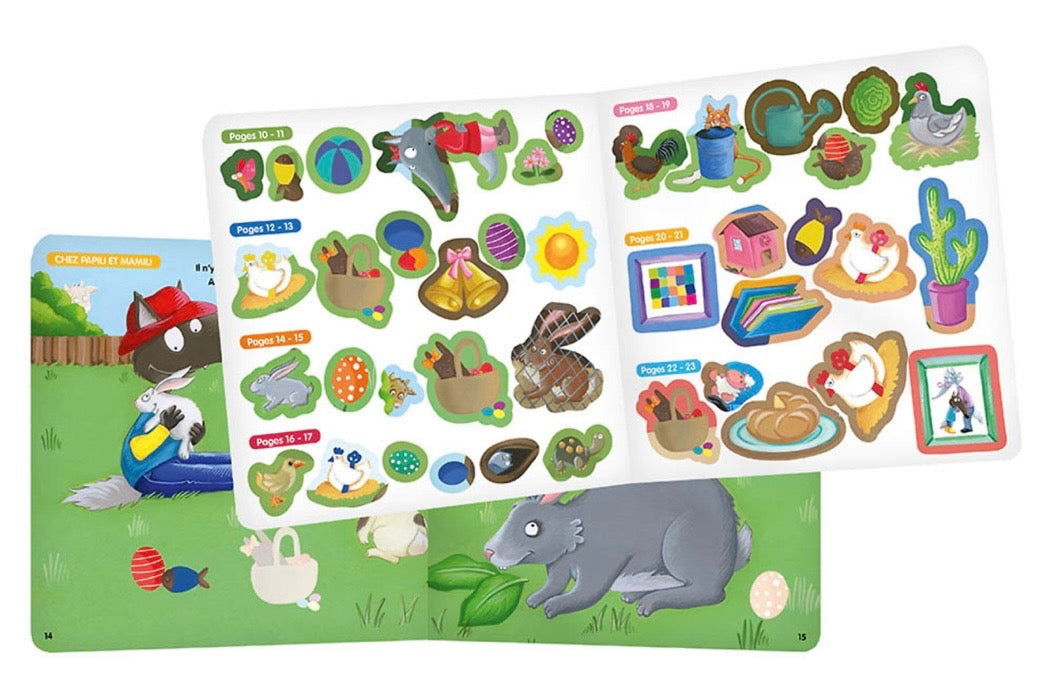 MON CAHIER D'AUTOCOLLANTS P'TIT LOUP - joyeuses Pâques