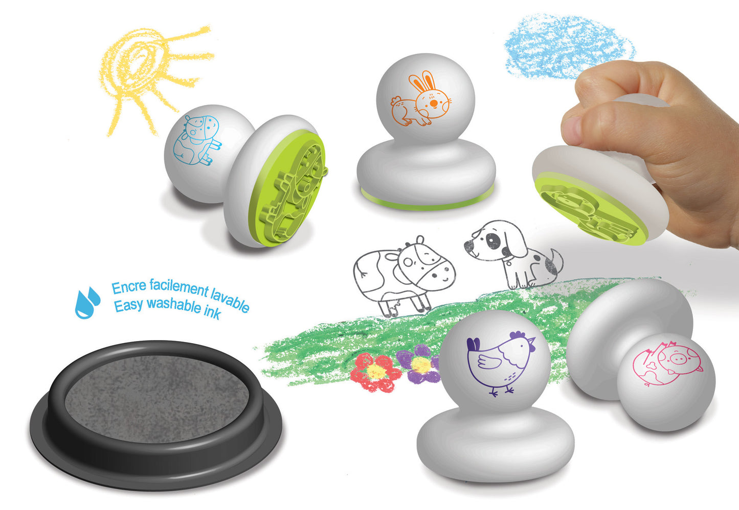 Mes premiers tampons : animaux de la ferme