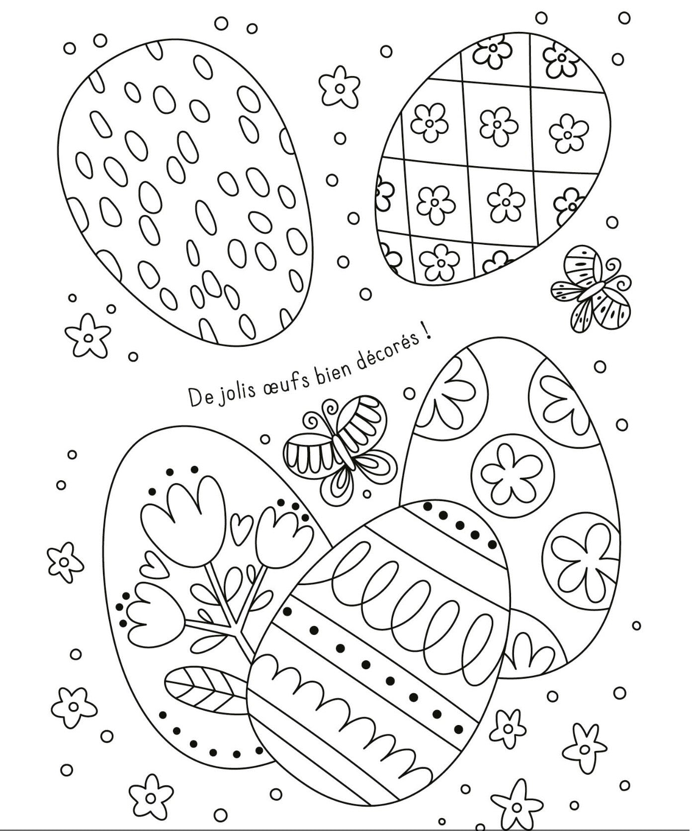 Mes planches d’artiste à colorier – Joyeuses Pâques petits lapins !