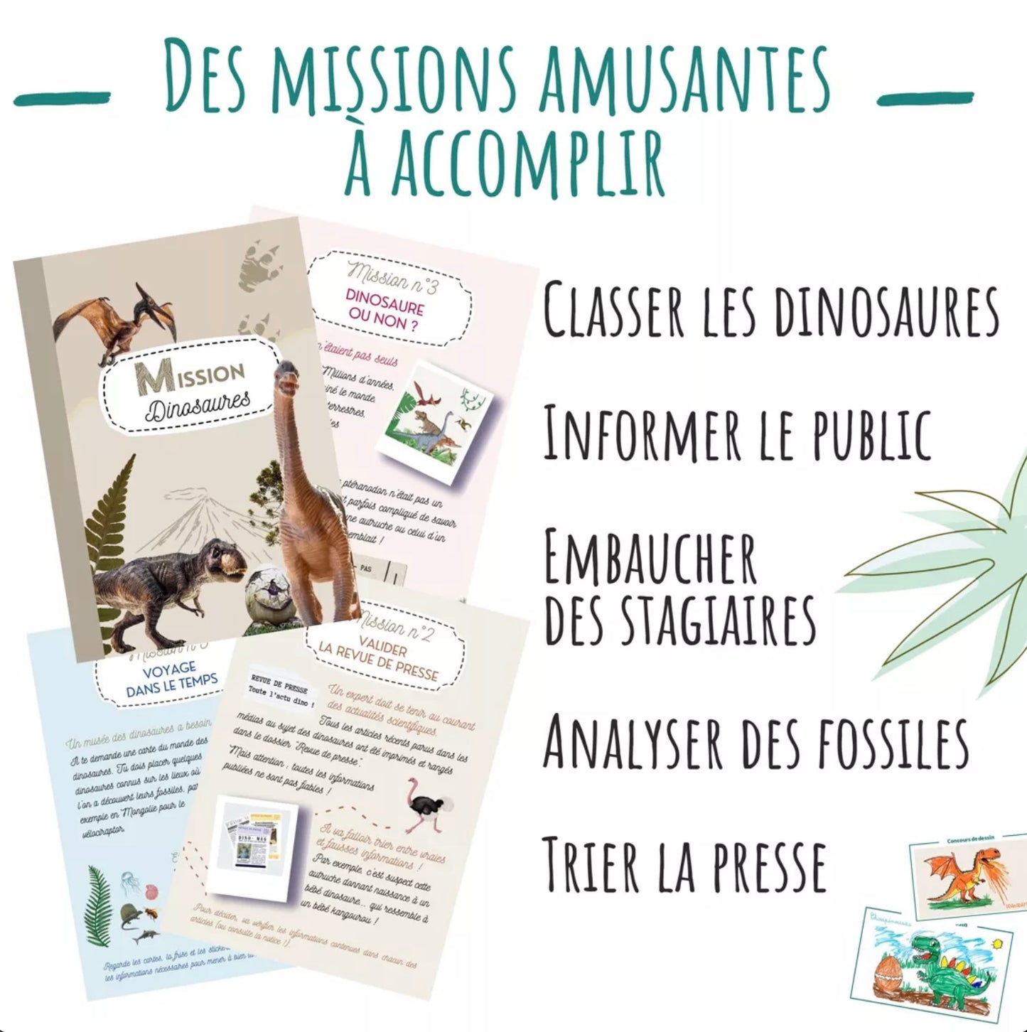 Si j'étais en mission dinosaures, jeu d'imitation