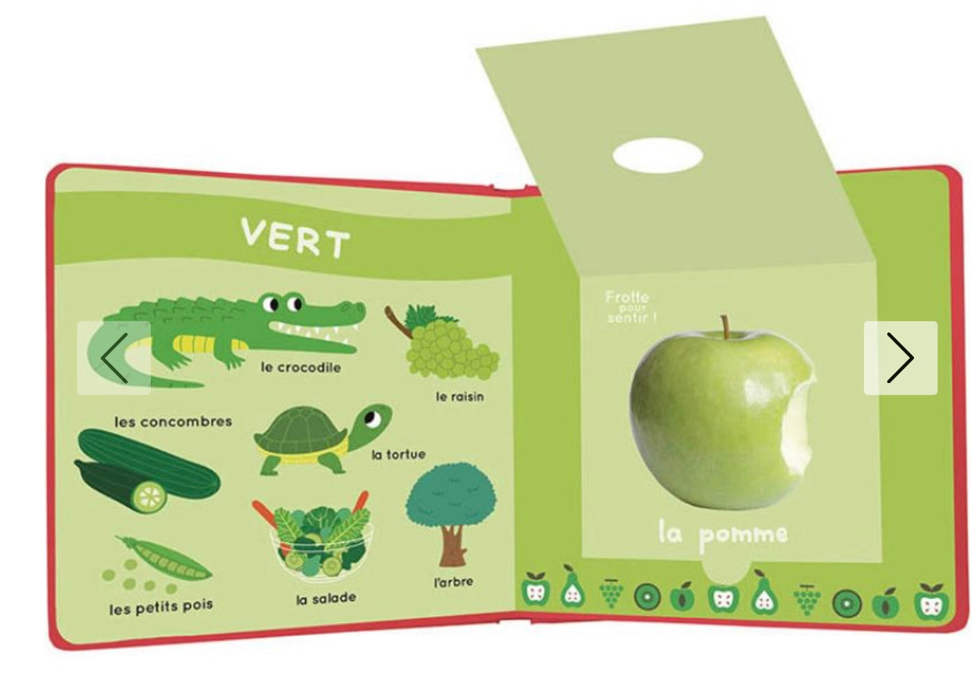 Mon livre des odeurs et des couleurs - les fruits