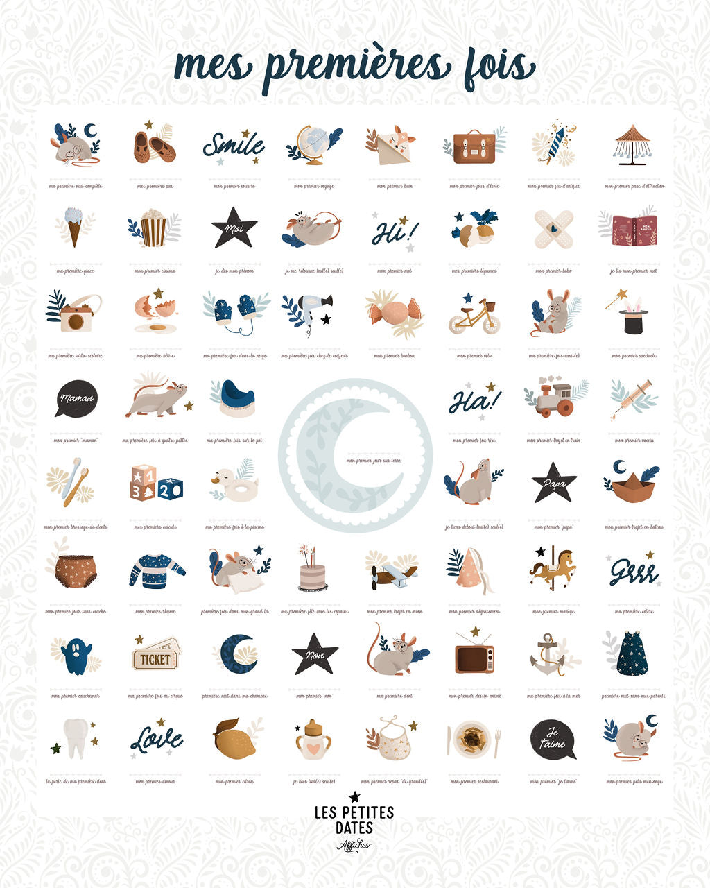 Affiche "Mes premières fois" - Souris poudre