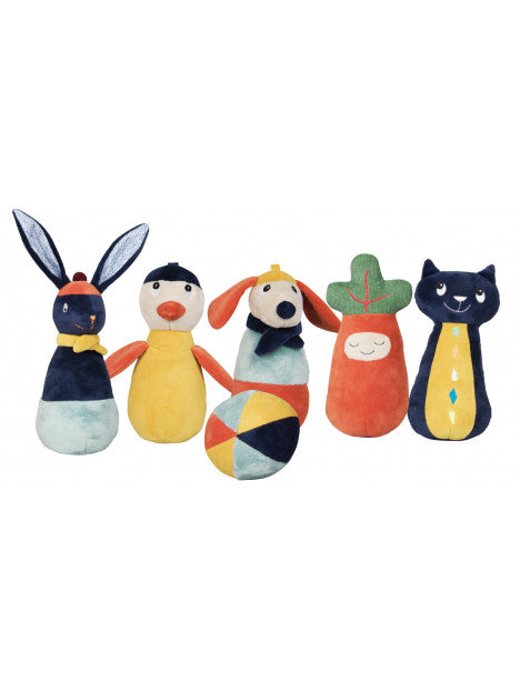 Set 5 Quilles + Balle grelot GABIN LAPIN