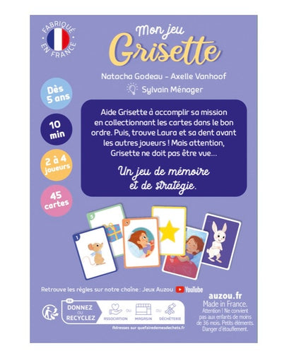 JEU DE CARTES - MON JEU GRISETTE - la petite souris est en mission