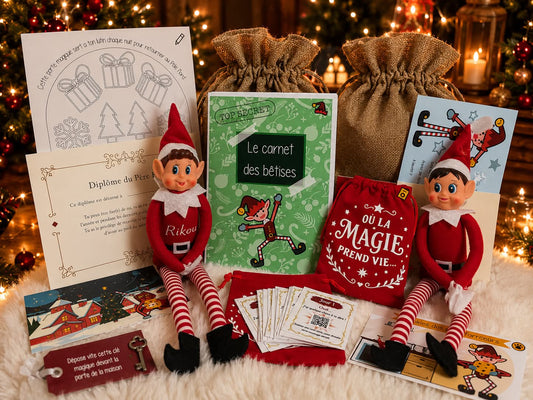 Kit Lutin Farceur & Hotte Magique Parlante – Une aventure de Noël immersive ✨