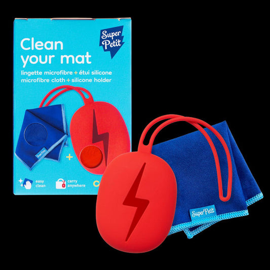 Lingette microfibre et son étui en silicone