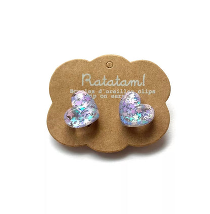 Boucles d’oreille clip COEURS