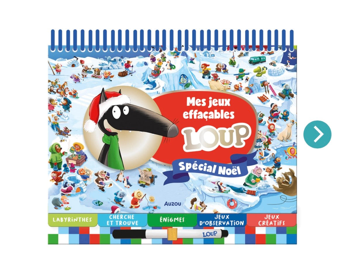 MES JEUX EFFAÇABLES LOUP - SPÉCIAL NOËL