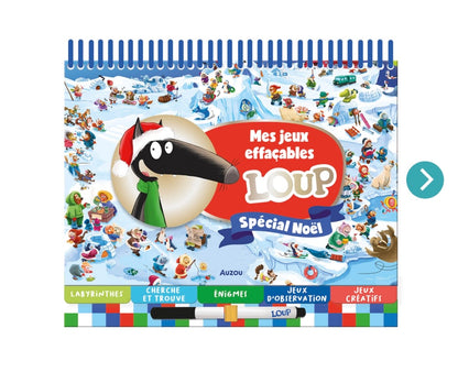 MES JEUX EFFAÇABLES LOUP - SPÉCIAL NOËL