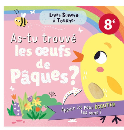 Livre sonore à toucher – As-tu trouvé un œuf de Pâques ?