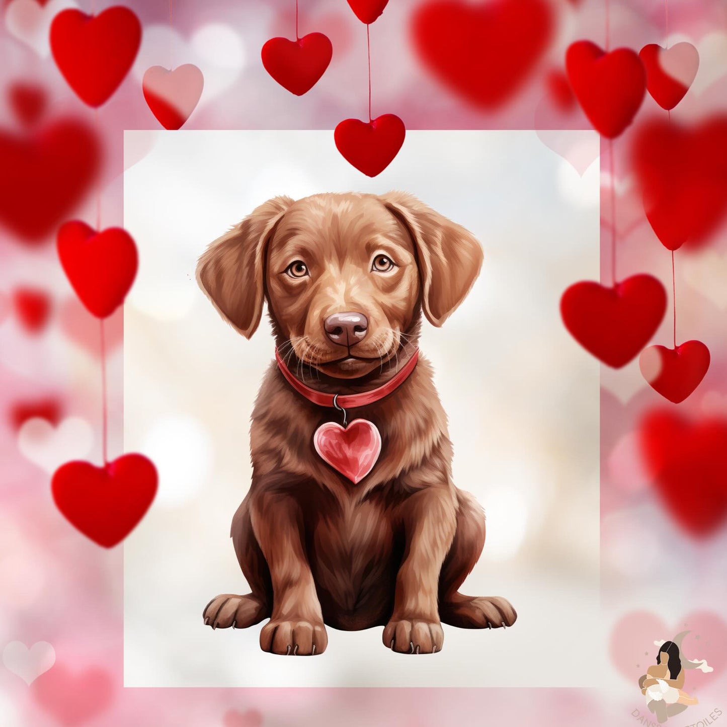 Film protecteur Tonies - Stickers personnalisable - Saint Valentin chien