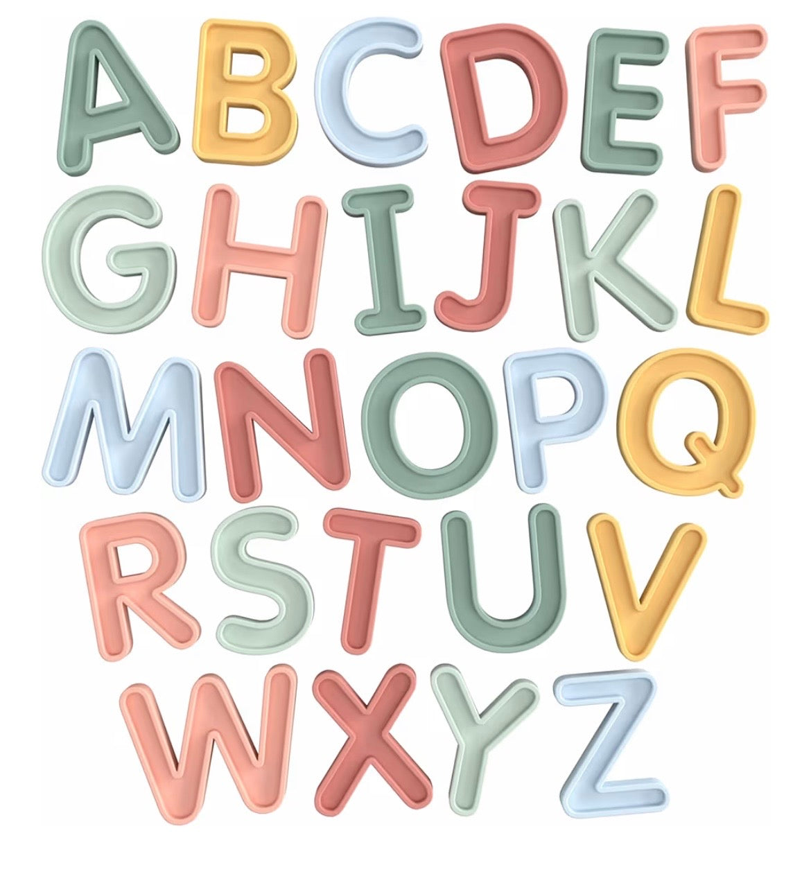 Alphabet pour jeu sensoriel