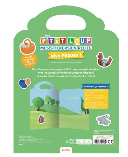 P'TIT LOUP - mes stickers en relief - vive Pâques