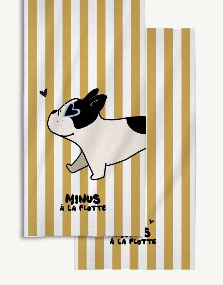 Serviette minus - bouledogue