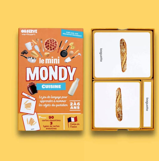 Mini-Mondy, coffret multi-jeux (cartes de vocabulaire) - Cuisine