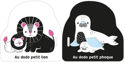 Mon premier livre poussette en noir et blanc - au dodo