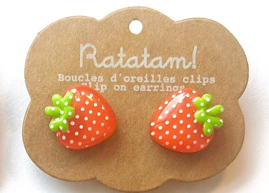 Boucles d’oreille clip FRUITS