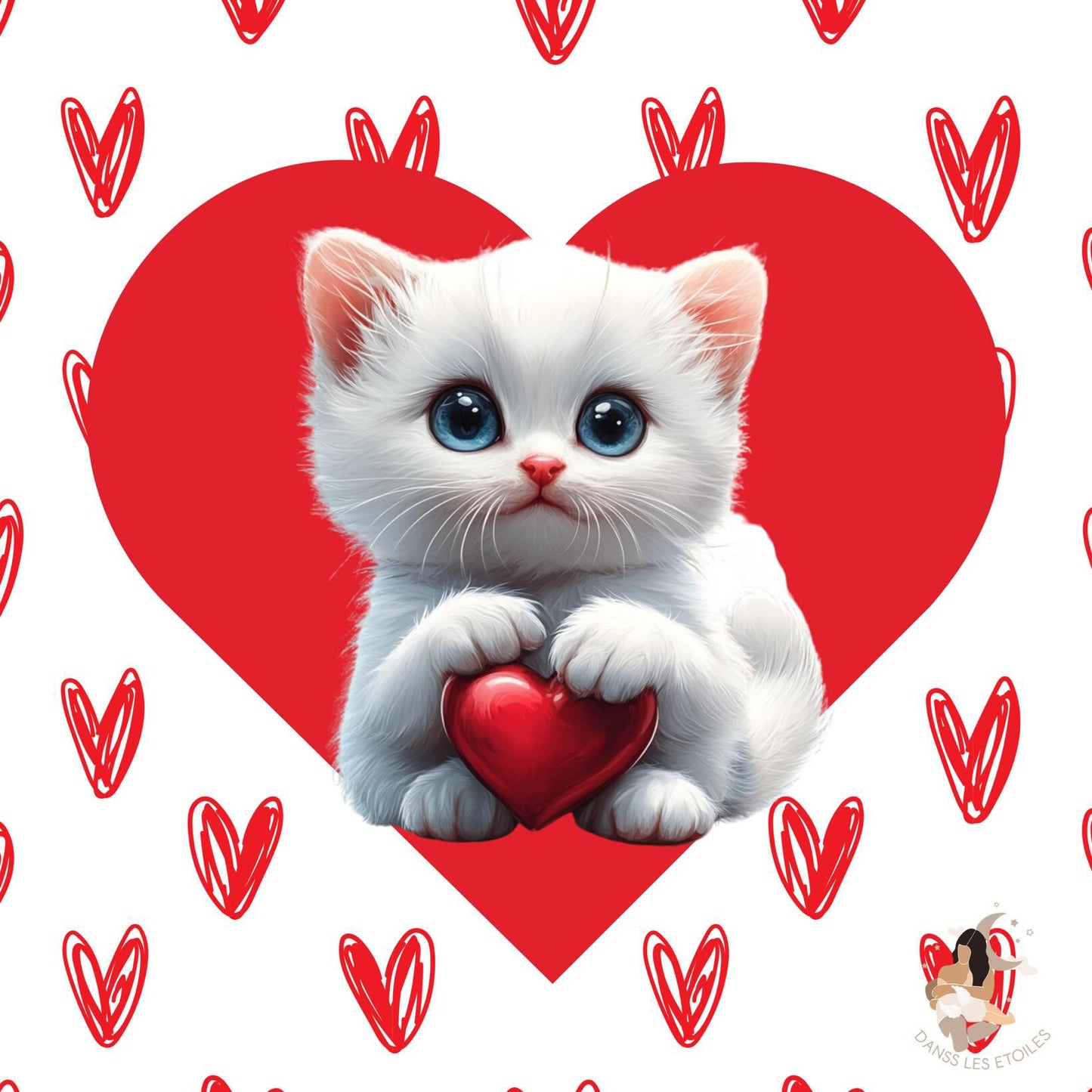 Film protecteur Tonies - Stickers personnalisable - Saint Valentin chat