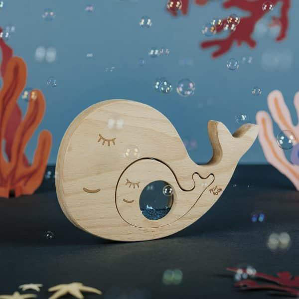Puzzle sensoriel baleine et son bébé