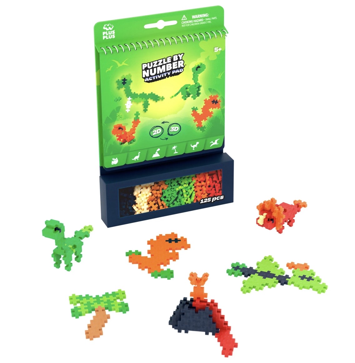 Bloc d'activités 125 Pcs - PLUS PLUS - Dinosaure