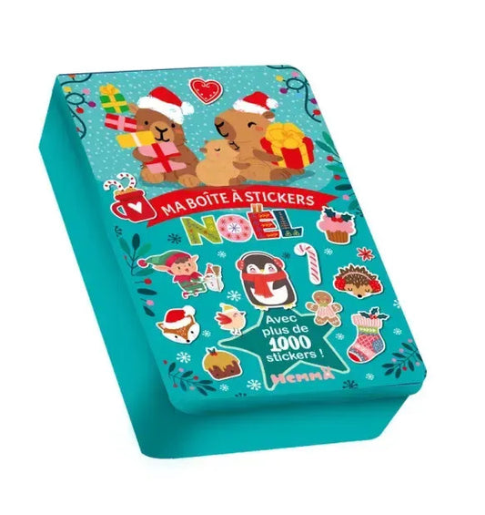 Ma boite à stickers - Noël (Capybaras) - Avec plus de 1000 stickers !