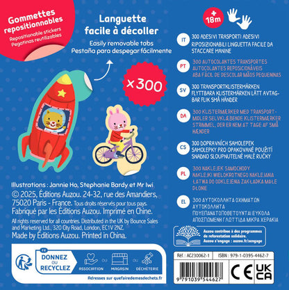 BOÎTE MÉTAL - 300 GOMMETTES - LES TRANSPORTS