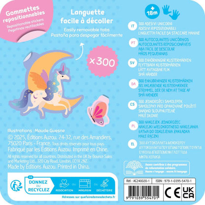 BOÎTE MÉTAL - 300 GOMMETTES - LES LICORNES