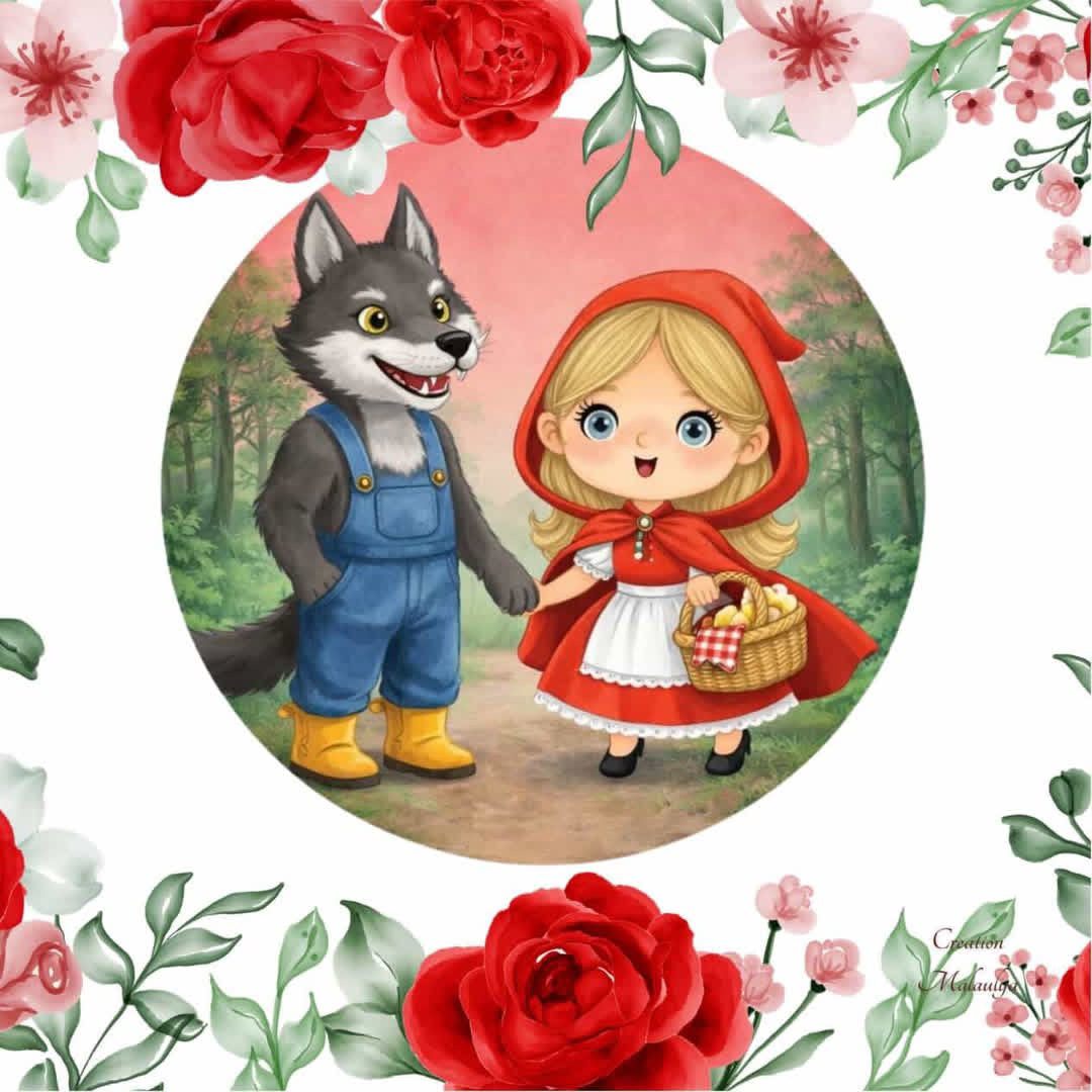 Film protecteur Tonies - Stickers personnalisable - la fillette et le loup