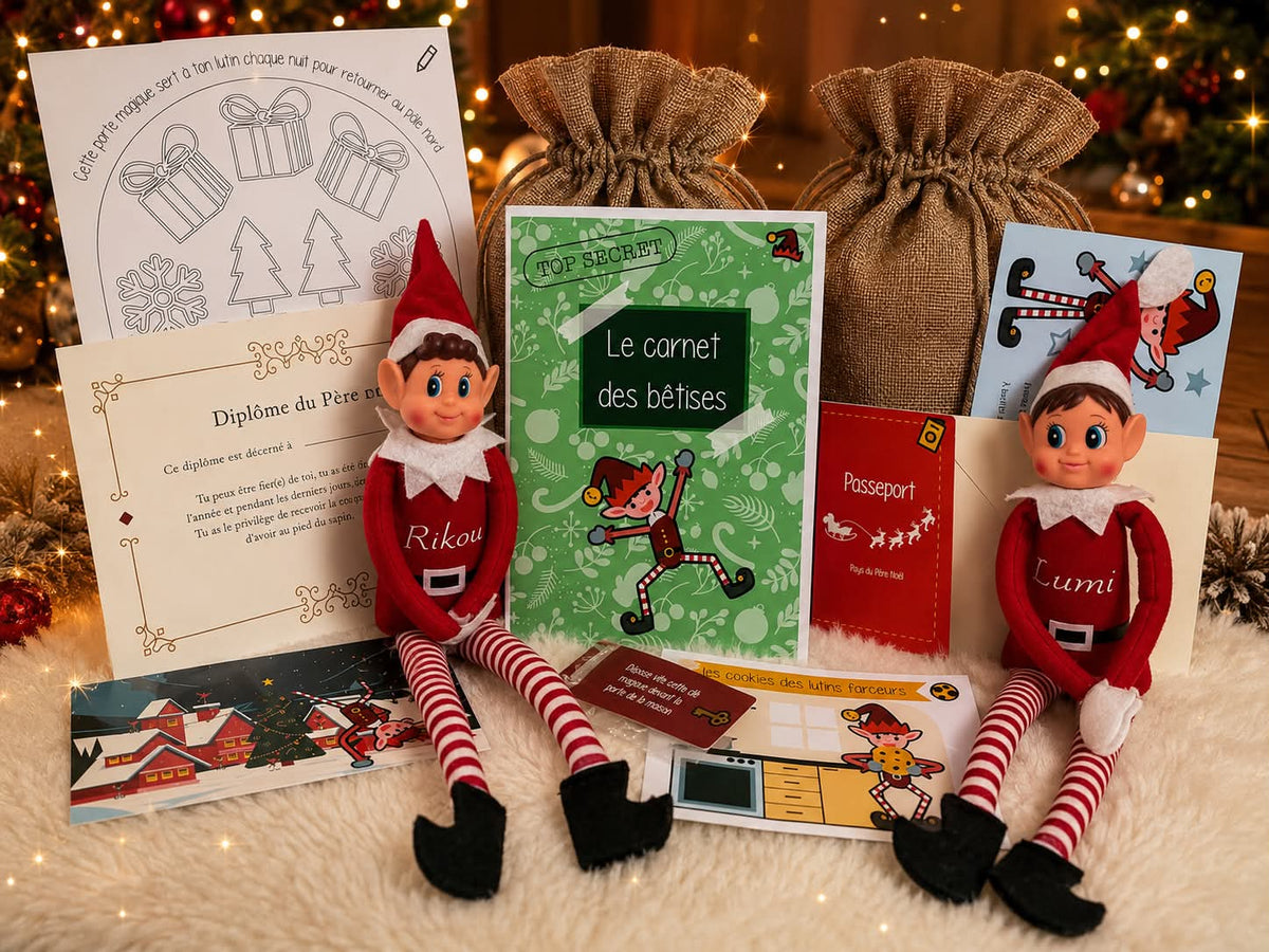 Box Lutin Farceur & Hotte Magique Parlante - 24 messages de votre lutin