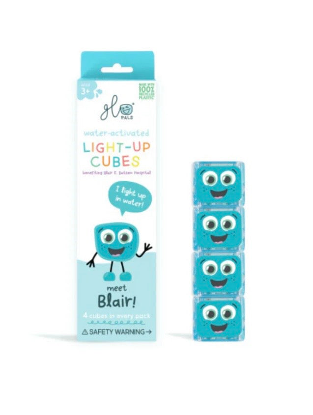 Cube lumineux pour le bain - bleu