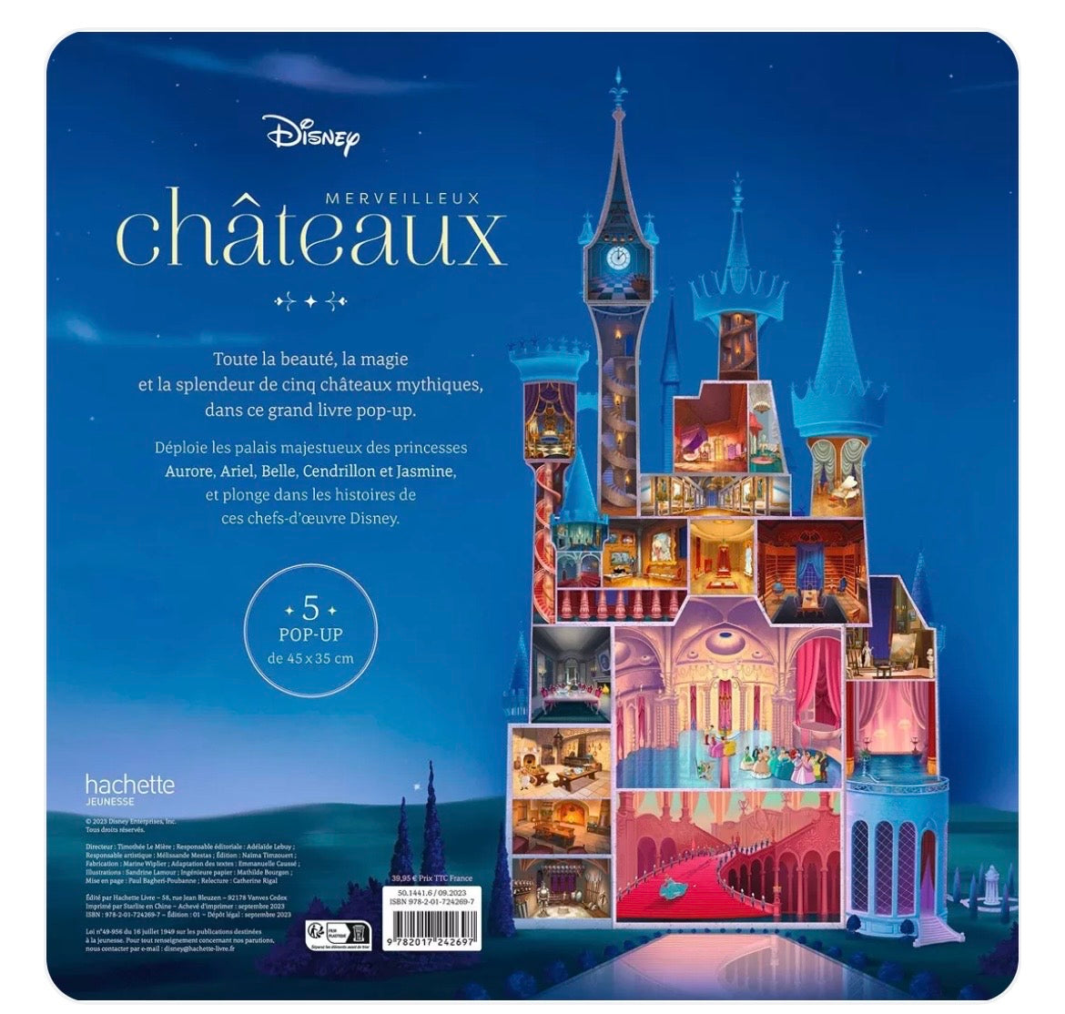 LIVRE - DISNEY PRINCESSES - Merveilleux Châteaux - Livre pop-up - précommande