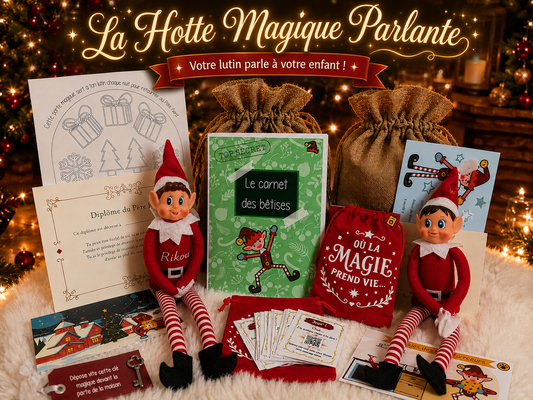 Box Lutin Farceur & Hotte Magique Parlante - 24 messages de votre lutin