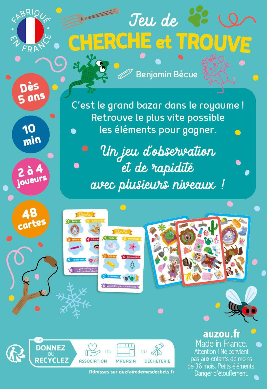 Jeu de carte - jeu du cherche et trouve Dubazar