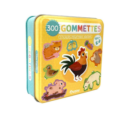 BOÎTE MÉTAL - 300 GOMMETTES Ferme