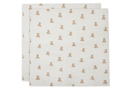 Lange gaz de coton 115x115cm - Teddy bear