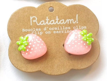 Boucles d’oreille clip FRUITS