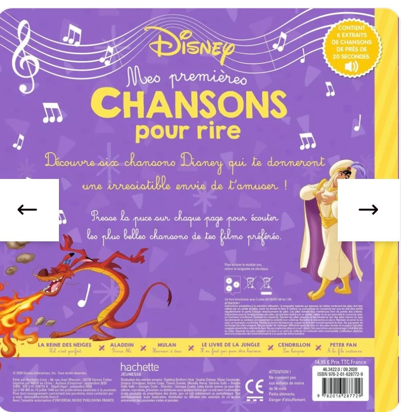 DISNEY - Mes Premières Chansons pour rire