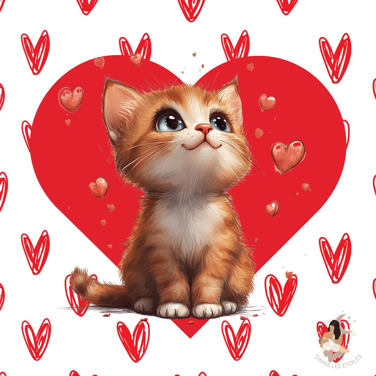 Film protecteur Tonies - Stickers personnalisable - Saint Valentin chat