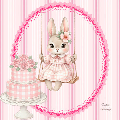 Film protecteur Tonies - Stickers personnalisable - lapin girly