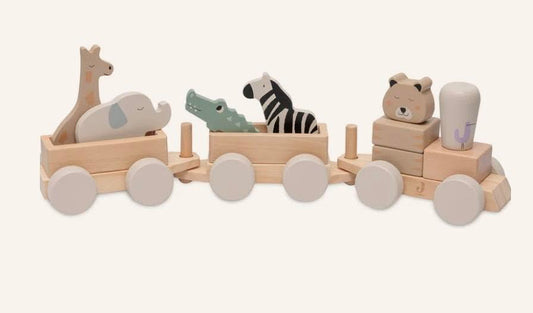 Jouet train en bois - jungle jambo