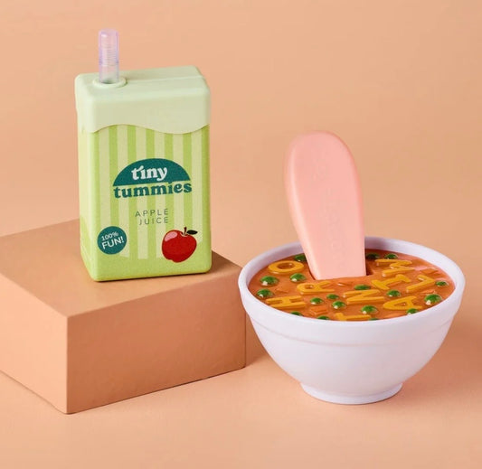 Coffret repas magique pour poupée - Soupe alphabet & Jus de pomme